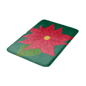 Rode Kerst Poinsettia Badmat (Gekanteld)