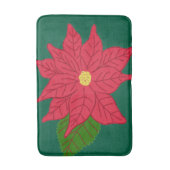 Rode Kerst Poinsettia Badmat (Voorkant Verticaal)