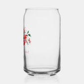 Rode Kerst Poinsettia Bloemstuk Custom Bruiloft Blikvorm Glas (Links)