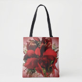 Rode kerst Poinsettia-Canvas tas (Voorkant)