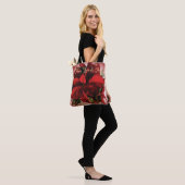 Rode kerst Poinsettia-Canvas tas (Op model)