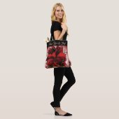 Rode kerst Poinsettia-Canvas tas (Op model)