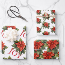 RODE KERST POINSETTIA PATRONEN GECOÖRDINEERD