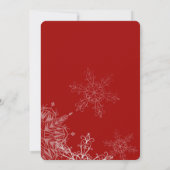 Rode Kerst Poinsettia Uitnodiging (Achterkant)