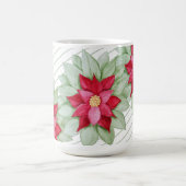 Rode kerst Poinsettia Waterverf met de hand geschi Koffiemok (Center)