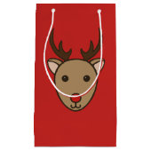 Rode Kerst Rendier Cadeautas (Voorkant)