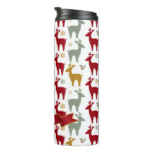 Rode Kerst Rendier Patroon#12 ID1009 Thermosbeker (Geroteerd rechts)