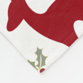 Rode Kerst Rendieren Patroon#12 ID1009 Fleece Deken (Hoek)