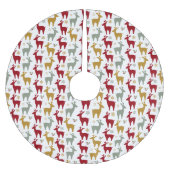 Rode Kerst Rendieren Patroon#12 ID1009 Kerstboom Rok (Voorkant)