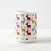 Rode Kerst Rendieren Patroon#12 ID1009 Koffiemok (Center)