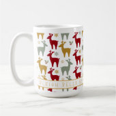 Rode Kerst Rendieren Patroon#12 ID1009 Koffiemok (Links)