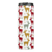 Rode Kerst Rendieren Patroon#12 ID1009 Thermosbeker (Achterkant)