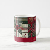 Rode Kerst Rustiek Plaid Tartan Patroon Koffiemok (Voorkant rechts)
