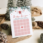 Rode Kerst Santa Baby Bingo Baby shower Spel Kaart