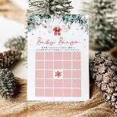 Rode Kerst Santa Baby Bingo Baby shower Spel Kaart