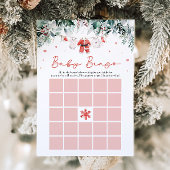 Rode Kerst Santa Baby Bingo Baby shower Spel Kaart