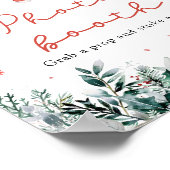 Rode Kerst Santa Baby shower Photo Booth Sign Poster (Hoek)