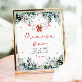 Rode Kerst Santa Babykleding Momosa Bar Sign Poster