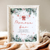 Rode Kerst Santa Babykleding Momosa Bar Sign Poster