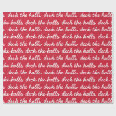 Rode Kerst Script Kerstcadeau Kerstmis Cadeaupapier (Vlak)
