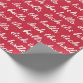Rode Kerst Script Kerstcadeau Kerstmis Cadeaupapier (Hoek)