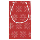 Rode kerst, seizoensgebonden sneeuwkunst klein cadeauzakje (Achterkant)