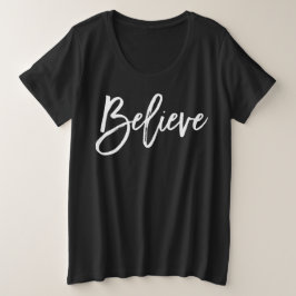 Rode kerst-shirts voor vrouwen plus size Geloof Grote Maat T-shirt