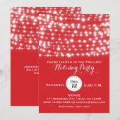 Rode Kerst Slagertjes Uitnodiging (Voorkant / Achterkant)