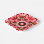  rode kerst ster partij snacks nibbels papieren bordje (Gebogen)