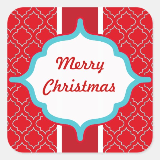  rode Kerst stickers (Voorkant)
