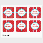 rode Kerst stickers (Vel)