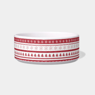 Rode Kerst Stripes Pet Bowl Voerbakje