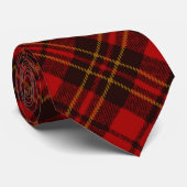 Rode kerst tartan patroon stropdas (Opgerold)