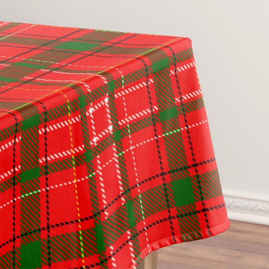 Rode Kerst-Tartan Schotland Patroon Ontwerp  Tafelkleed