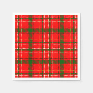 Rode Kerst Tartan Schotse Ruit Patroon Ontwerp  Servet