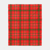 Rode Kerst-Tartanruitpatroonontwerp  Fleece Deken (Voorkant)