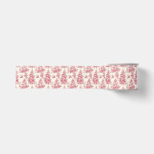 Rode Kerst Toile Inpakpapier Grosgrain Lint (Voorkant)