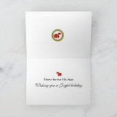 Rode kerst trein motor groene achtergrond feestdagen kaart (Binnen)