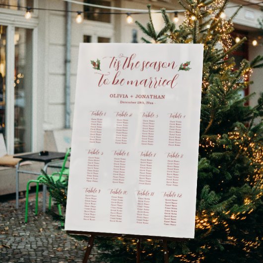 Rode Kerst Trouwstoel Grafiek Acryl Teken Bord