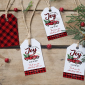 Rode Kerst Truck Bundel van Joy Baby shower Cadeaulabel