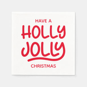 Rode Kerst Typografie Servet