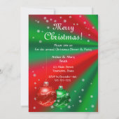 Rode Kerst-uitnodiging Kaart (Achterkant)