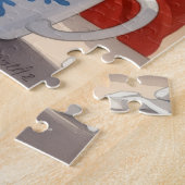Rode Kerst Waterverf Santa Werkplaats Legpuzzel (Zijkant)
