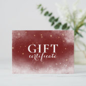 RODE KERST, WINTER, ZAKELIJKE CADEAUBON (Staand voorkant)