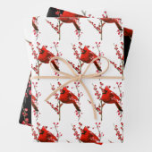 Rode kerst, wintervakantie inpakpapier vel (In situ)