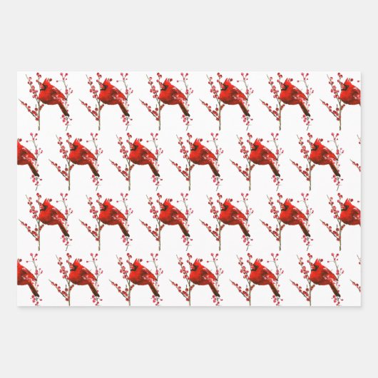 Rode kerst, wintervakantie inpakpapier vel (Voorkant)