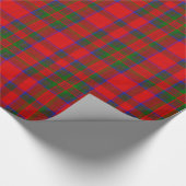 Rode Kerst Wol Textuur Plaid Cadeaupapier (Hoek)