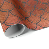 Rode Kerst Zeemeermin Dragon Schalen Cadeaupapier (Rol Hoek)