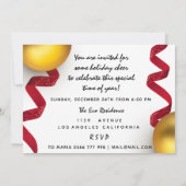 Rode kerstavond diner Witte gouden Notenkraker Kaart (Achterkant)