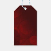 Rode Kerstbal Gouden Sterren Bedrijf Cadeaulabel (Achterkant)